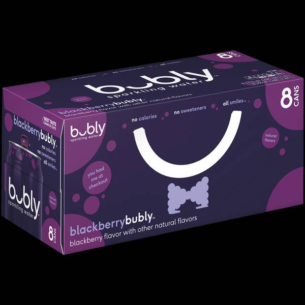 BLACKBERRY SPARKLING WATER, BLACKBERRYBUBLY