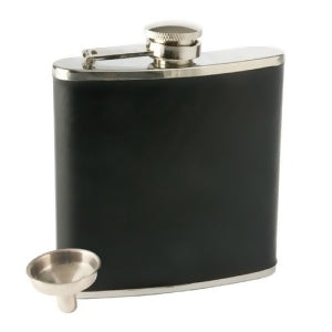 True Fabrications TRUE Faux Leather Flask 6 Oz Black Monte Carlo