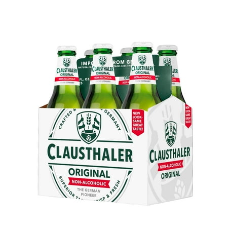 Clausthaler Original Non-Alcoholic Imported Lager Beer 12 Fl oz Glass Bottles 6 Pack 0.5% ABV