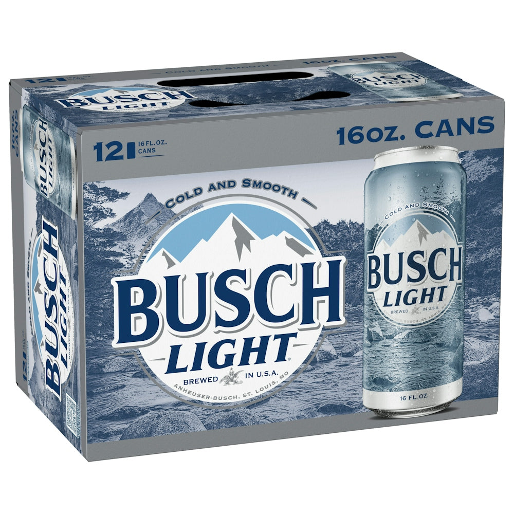 Busch Light American Lager Beer 12 Pack, 16 Fl Oz Cans