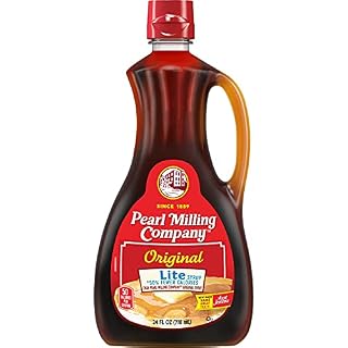 Pearl Milling Company Lite Original Pancake & Waffle Syrup 24 fl oz Bottle Easy-Pour Dispenser