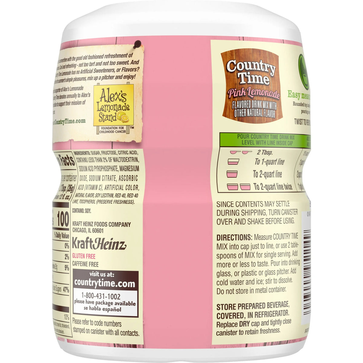 Country Time Pink Lemonade Drink Mix - 19oz Canister