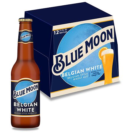Blue Moon Belgian White Wheat Ale Beer - 12pk/12 fl oz Bottles