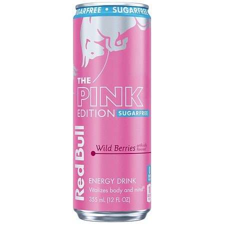 Red Bull Sugar-Free Energy Drink The Pink Edition Wild Berries - 12.0 fl oz