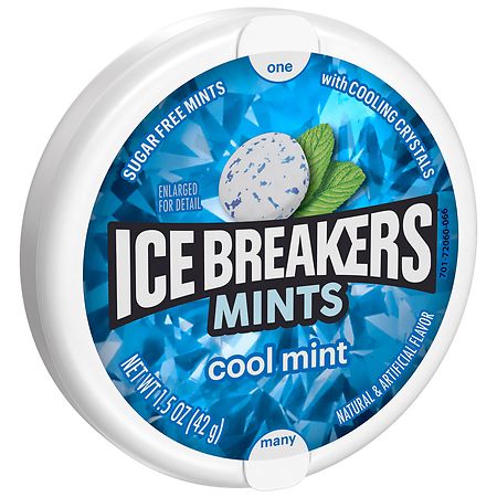 Ice Breakers Coolmint Sugar Free Breath Mints Mint Candy 1.5 oz Tin