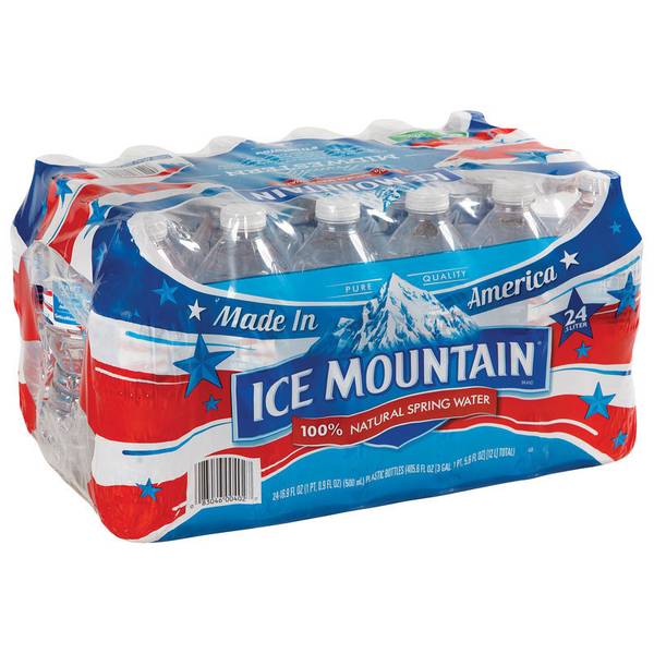 ICE MOUNTAIN Brand 100% Natural Spring Water 16.9-ounce bottles (Pack of 24)