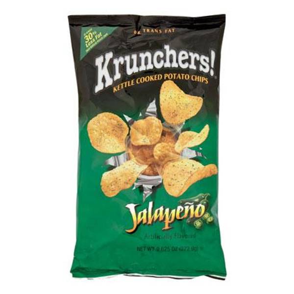JAYS, KRUNCHERS!, POTATO CHIPS, JALAPENO