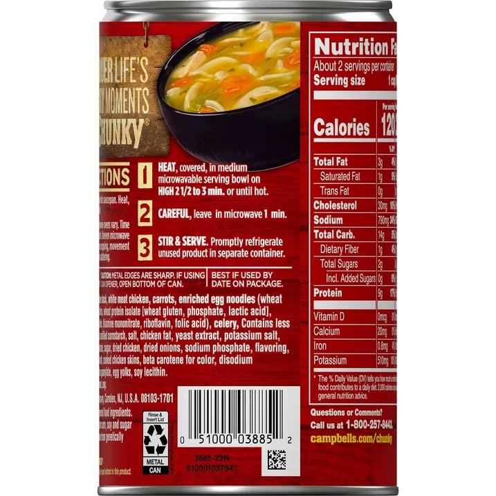 Campbell's Chunky Classic Chicken Noodles 18.8 Oz