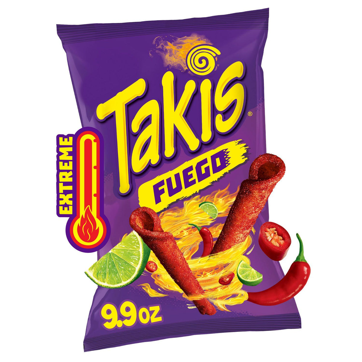 BARCEL, TAKIS, EXTREME FUEGO TORTILLA CHIPS, HOT CHILI PEPPER & LIME