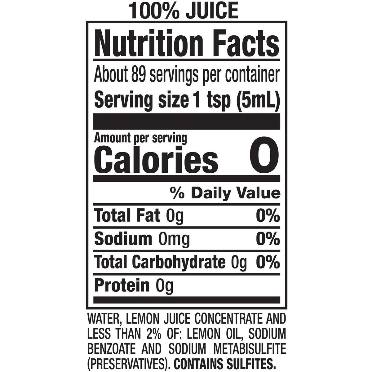 100% LEMON JUICE