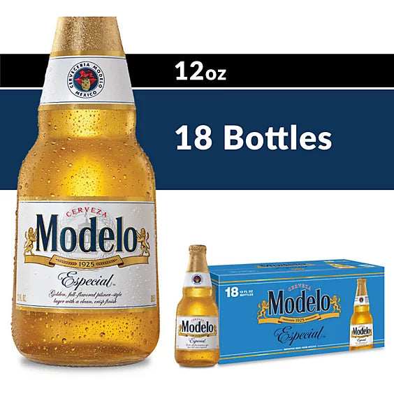 Modelo Especial Lager Mexican Beer 4.4% ABV Bottle - 18-12 Fl. Oz.