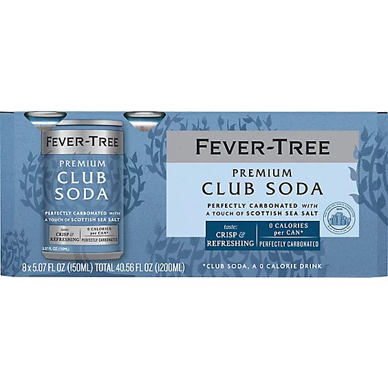 Fever Tree Club Soda Cans 8pk - 8-5.07FZ
