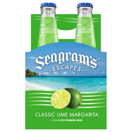 Seagram's Escapes Classic Lime Margarita Cocktail, 4 pack, 11.2 fl oz