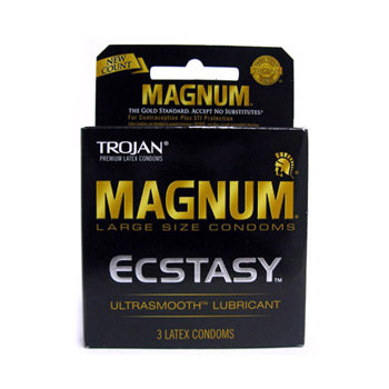 Trojan™ Premium Latex Condoms Magnum™ Ecstasy™ 00022600647201 Basic male condom, Hevea-latex