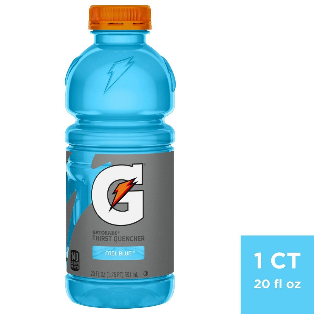 Gatorade Thirst Quencher Cool Blue Sports Drink 20 Fluid Ounce Plastic Bottle