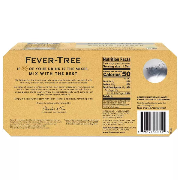 Fever-Tree Premium Indian Tonic Water - 8pk/150ml Cans
