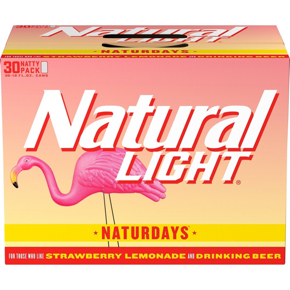 Natural Light Naturdays Strawberry Lemonade Beer - 30pk/12 fl oz Cans