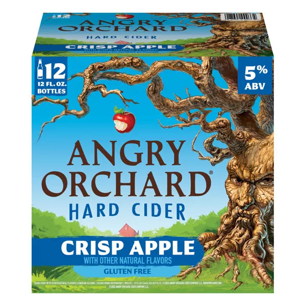Angry Orchard Crisp Apple Hard Cider - 12pk/12 fl oz Bottles