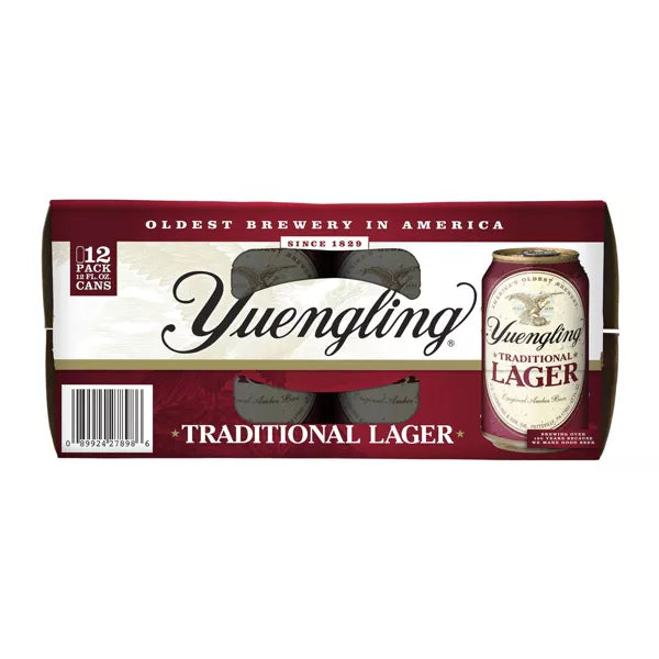 Yuengling Lager, 12 Pack Beer, 12oz Cans