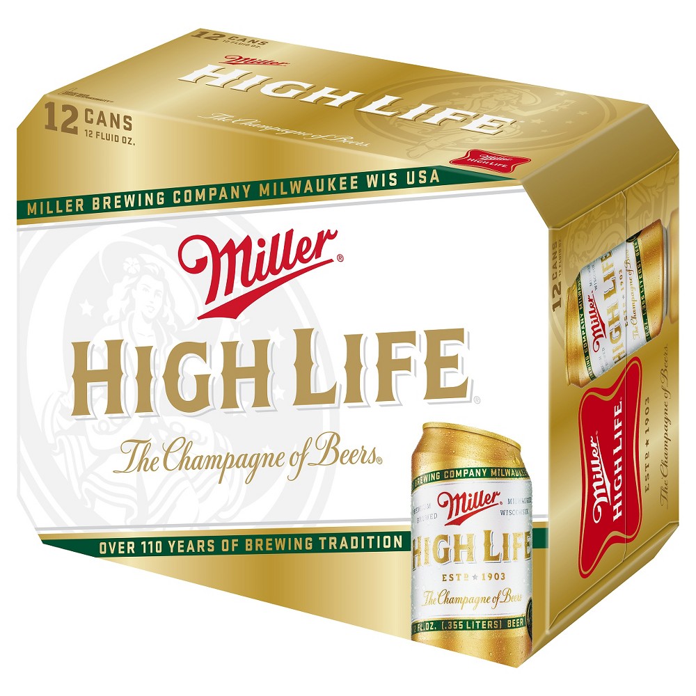 Miller High Life Beer - 12pk / 12oz Cans