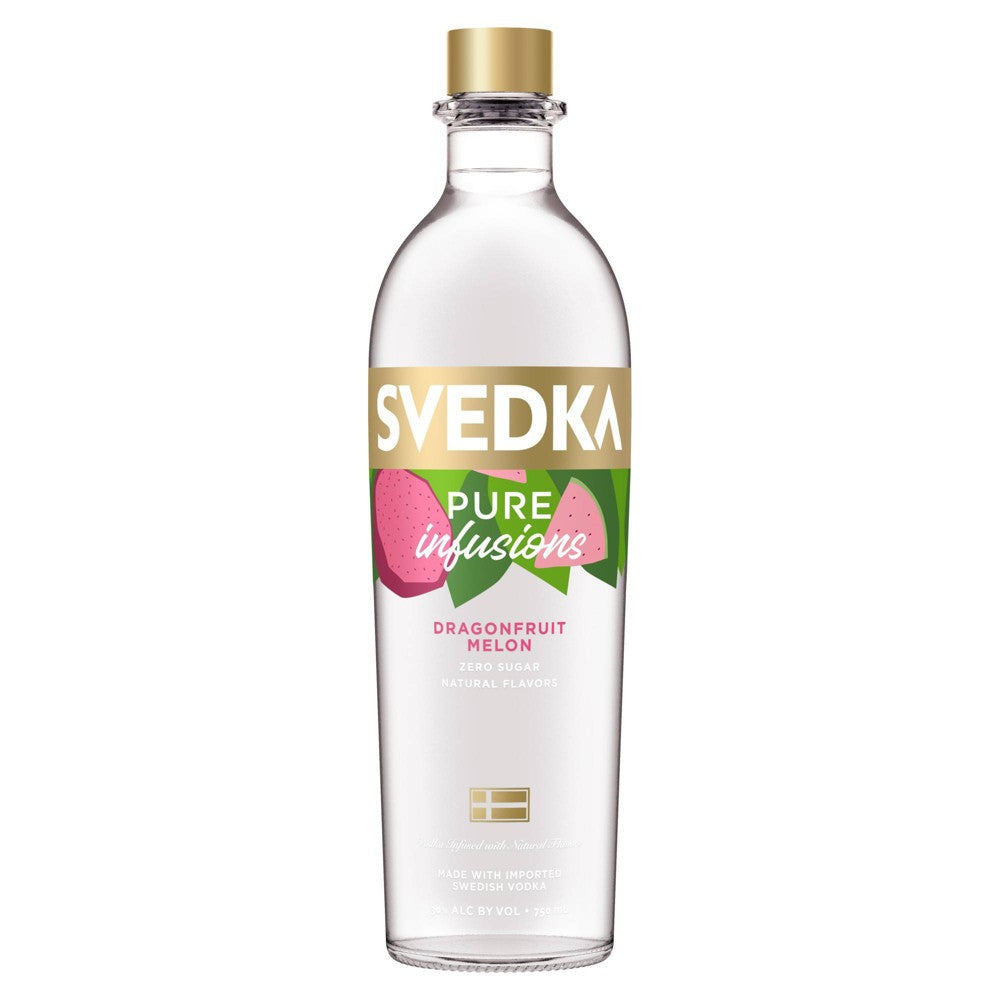 SVEDKA Pure Infusions Dragonfruit Melon Flavored Vodka, 750 mL Bottle, 60 Proof