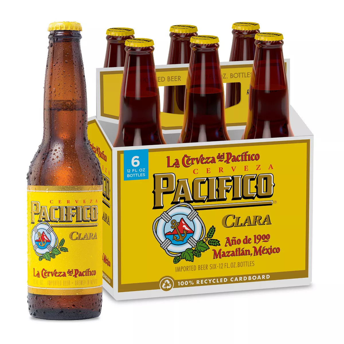 Pacifico Clara Lager Beer - 6pk/12 fl oz Bottles