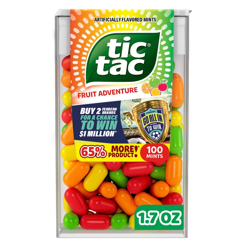 Tic Tac Single Fruit Adventure 100ct/1.7oz