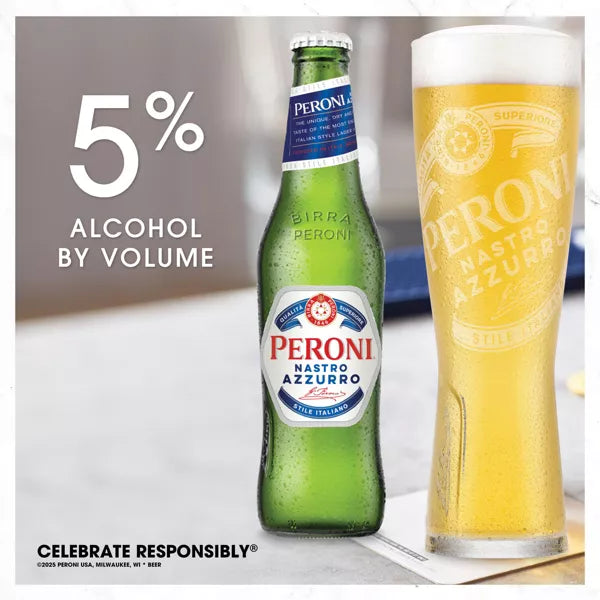 Peroni Nastro Azzurro Beer - 6pk / 12 fl oz Bottles