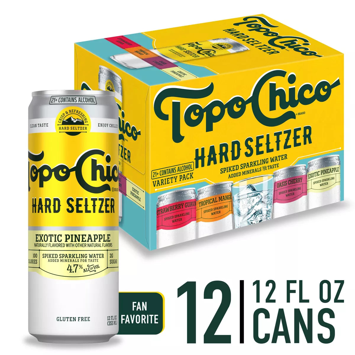 Topo Chico Hard Seltzer Variety Pack - 12pk/12 fl oz Slim Cans