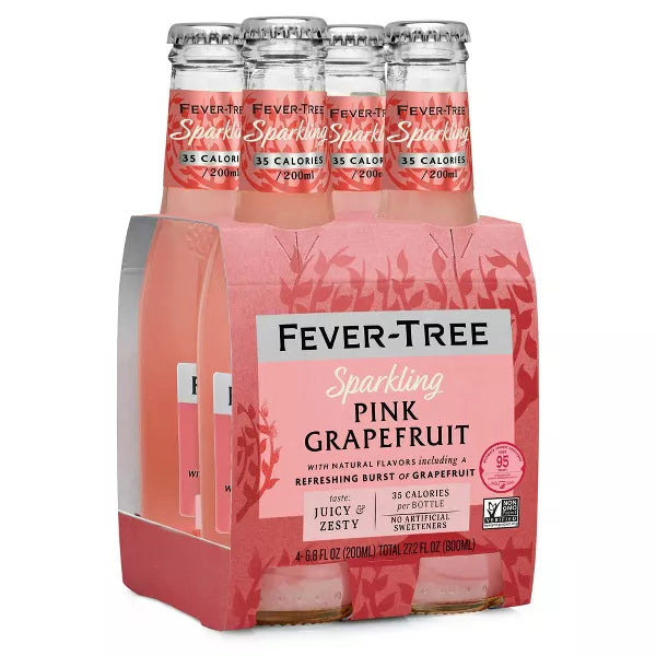 Fever-Tree Sparkling Pink Grapefruit Bottles - 4pk/200ml