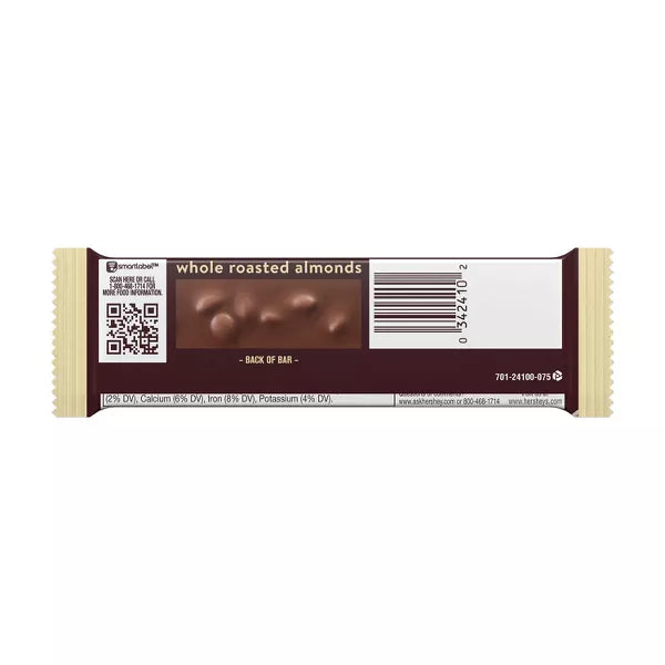 Hershey's Milk Chocolate with Almonds Candy Bar - 1.45oz