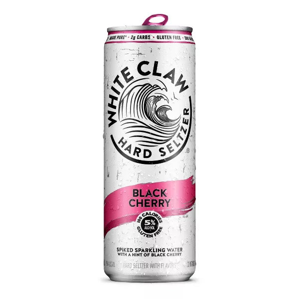 White Claw Black Cherry Hard Seltzer - 12pk/12 fl oz Slim Cans