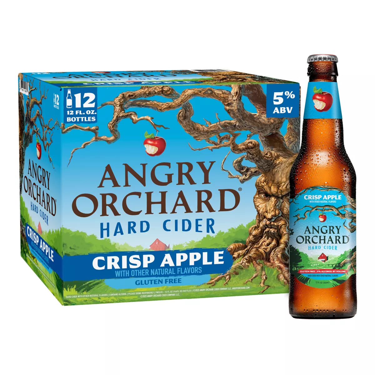 Angry Orchard Crisp Apple Hard Cider - 12pk / 12oz Bottles