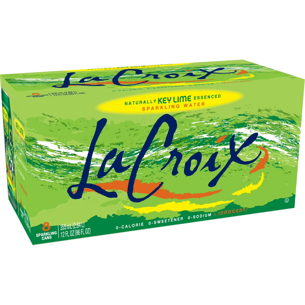 NATURAL LIME FLAVORED SPARKLING WATER, LIME