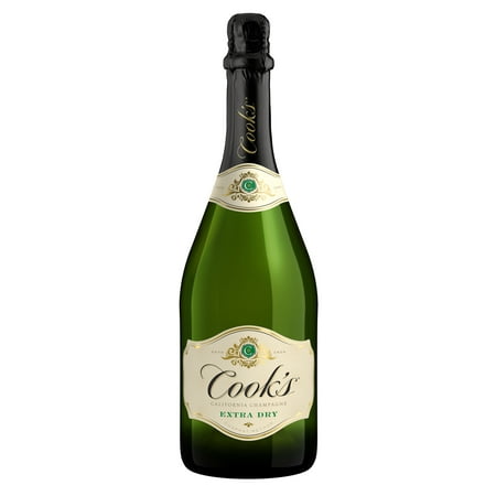 Cook's California Champagne Extra Dry, White Sparkling Wine, 750 mL Bottle