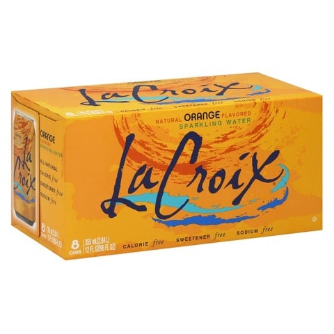 CALORIE FREE NATURAL ORANGE FLAVORED SPARKLING WATER, ORANGE