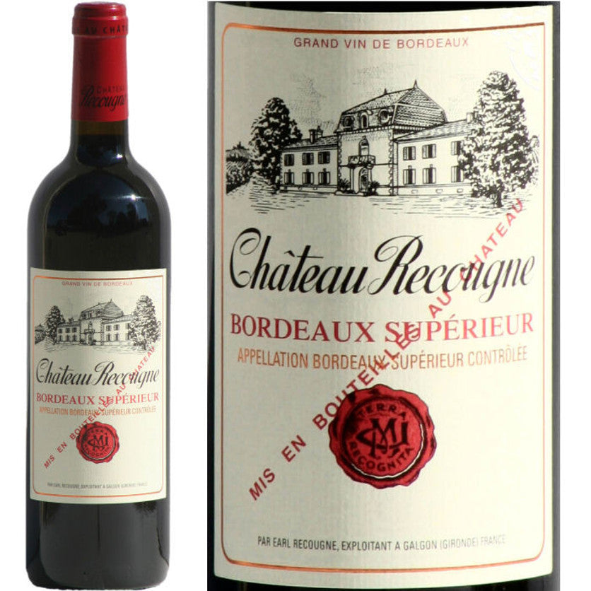 Chateau Recougne Bordeaux Superieur Rouge 2022- 750 ML Bottle