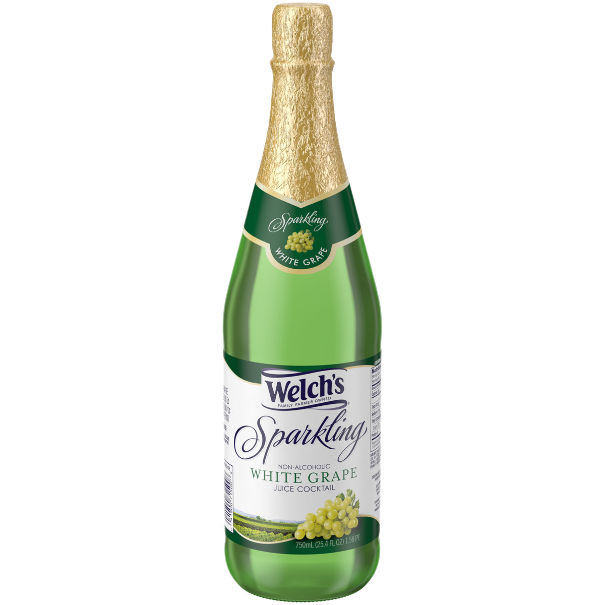 NON-ALCOHOLIC WHITE GRAPE SPARKLING JUICE COCKTAIL, WHITE GRAPE