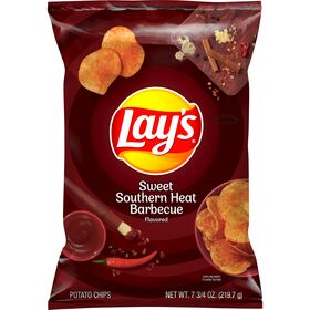 Lay's Potato Chips Sweet Southern Heat Barbecue Flavored 7 3/4 Oz