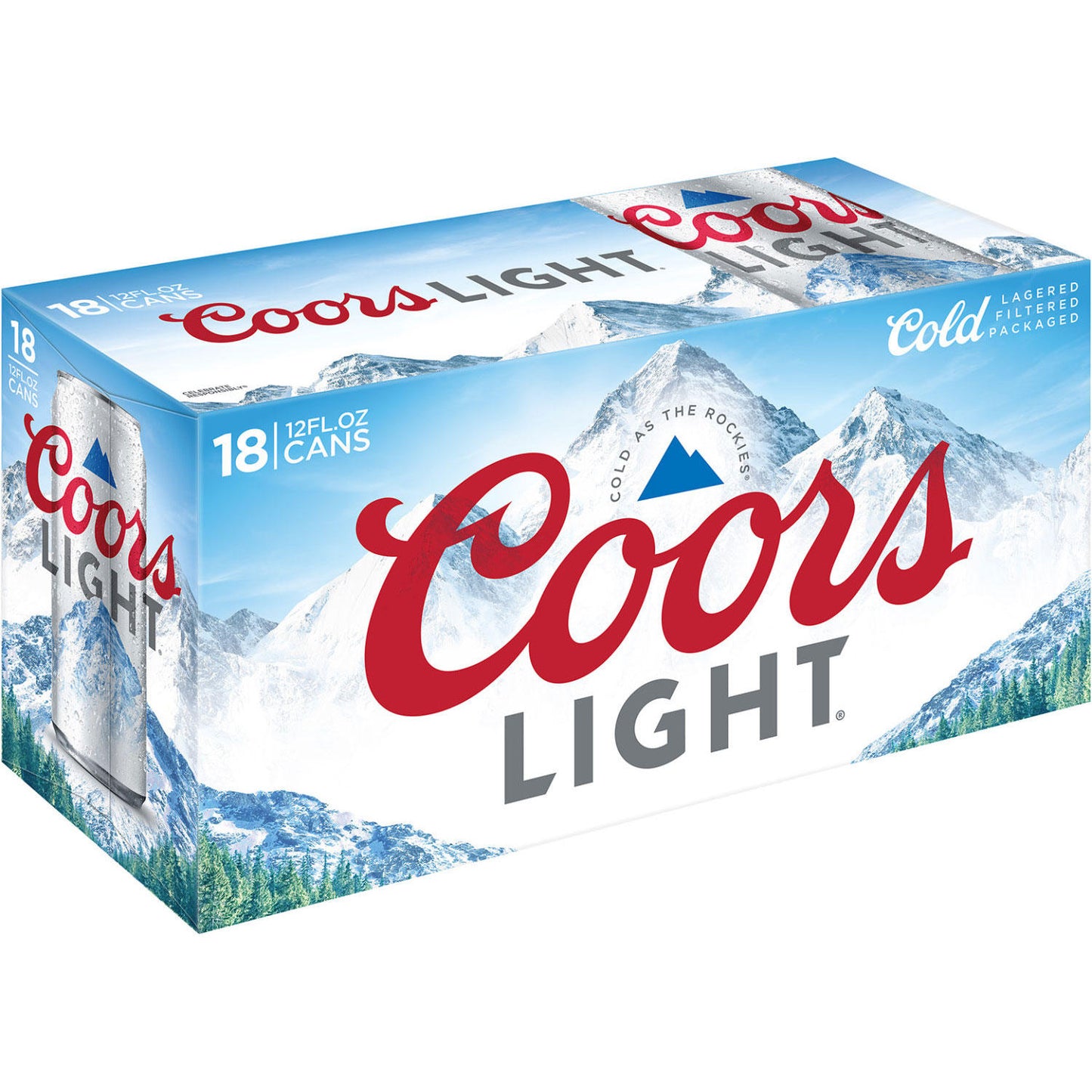Coors Light Beer Cans 12 oz, 18 pk