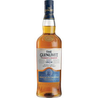 The Glenlivet Single Malt Scotch Whisky Scotland Founder's Reserve 750ml Bottle