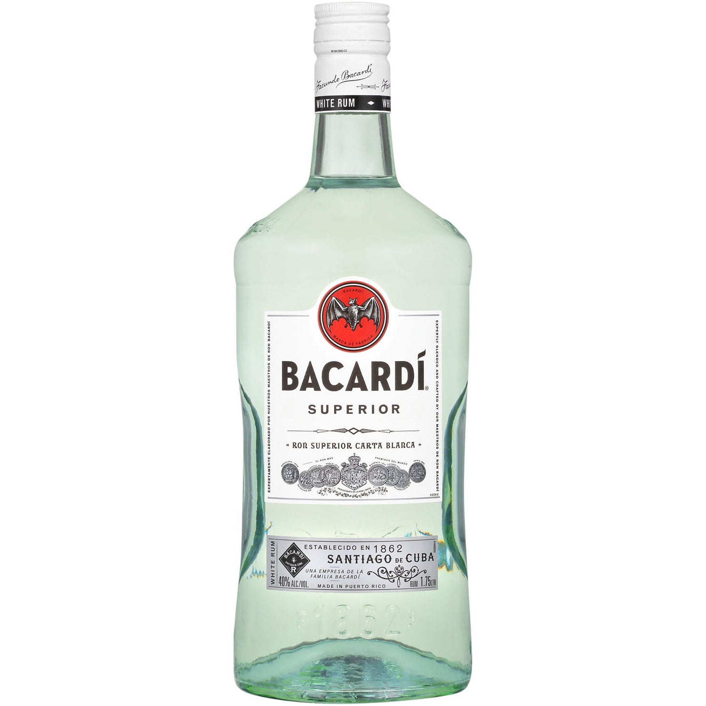 Bacardi Superior White Rum, 1.75 L, PET Bottle