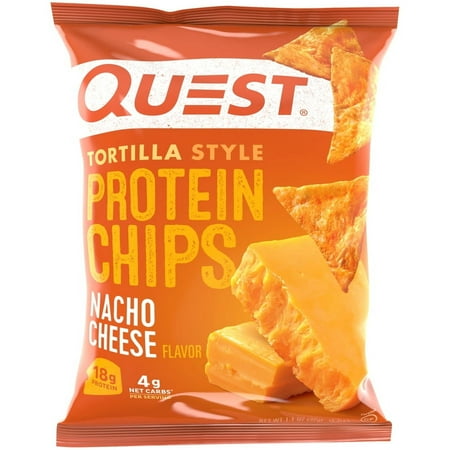 NACHO CHEESE TORTILLA STYLE PROTEIN CHIPS, NACHO CHEESE