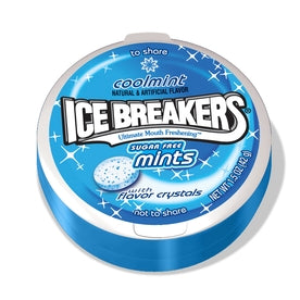 Ice Breakers Coolmint Sugar Free Breath Mints  Mint Candy  1.5 oz  Tin
