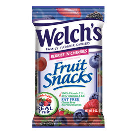 Welch s Berries  n Cherries Fruit Snacks  5 oz