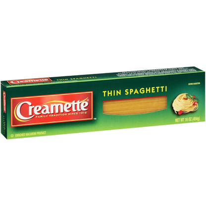 Creamette Thin Spaghetti Pasta, 16-Ounce Box