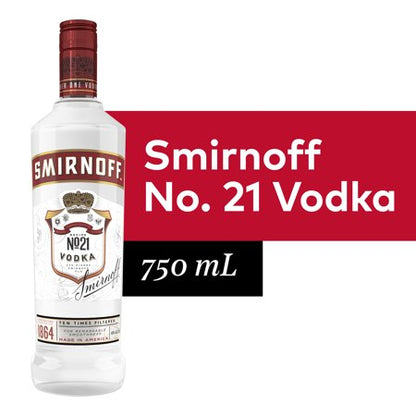Smirnoff No. 21 Award Winning 80 Proof Vodka - 750 mL Bottle