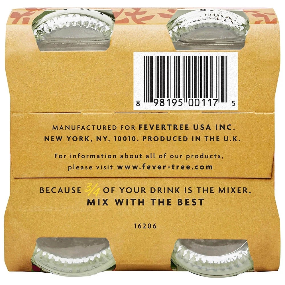 Fever-Tree Premium Indian Tonic Water Bottles - 4pk/200ml