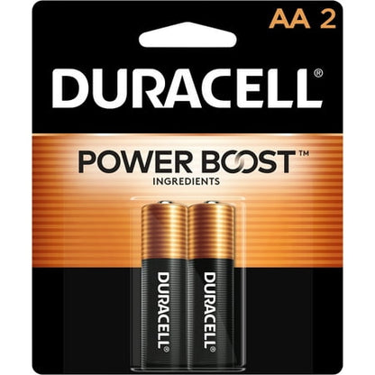 Duracell Coppertop AA Alkaline Batteries 1.5 Volt 2 Each