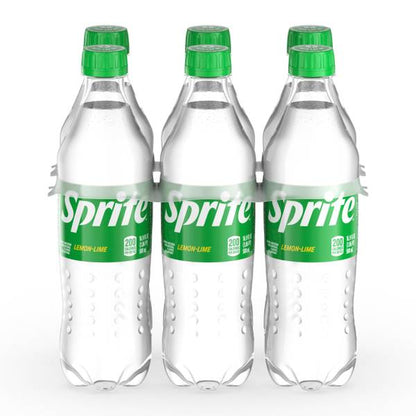 Sprite Lemon Lime Soda Soft Drinks, 16.9 fl oz, 6 Pack